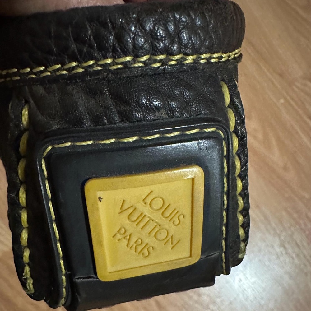 Louis Vuitton Moccasins Mens Black Leather